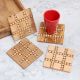 Beautiful Pattern Modern Wooden Coasters - Pack of 4
